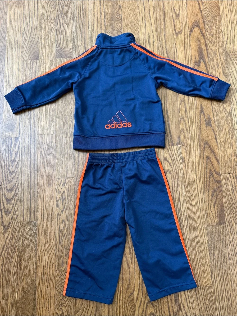 Adidas Kids Navy & Orange Track Suit, size 18M